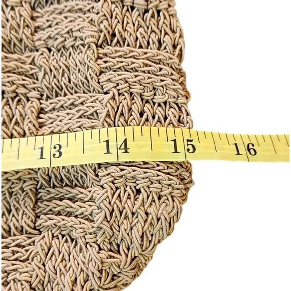 Stone Mountain Tan Weave Shoulder Bag Purse - Picture 10 of 10